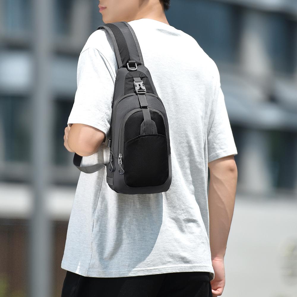 Casual Chest Bag With Adjustable Shoulder Strap, Lightweight Crossbody Backpack For Hiking And Traveling, Everyday Carry Bag