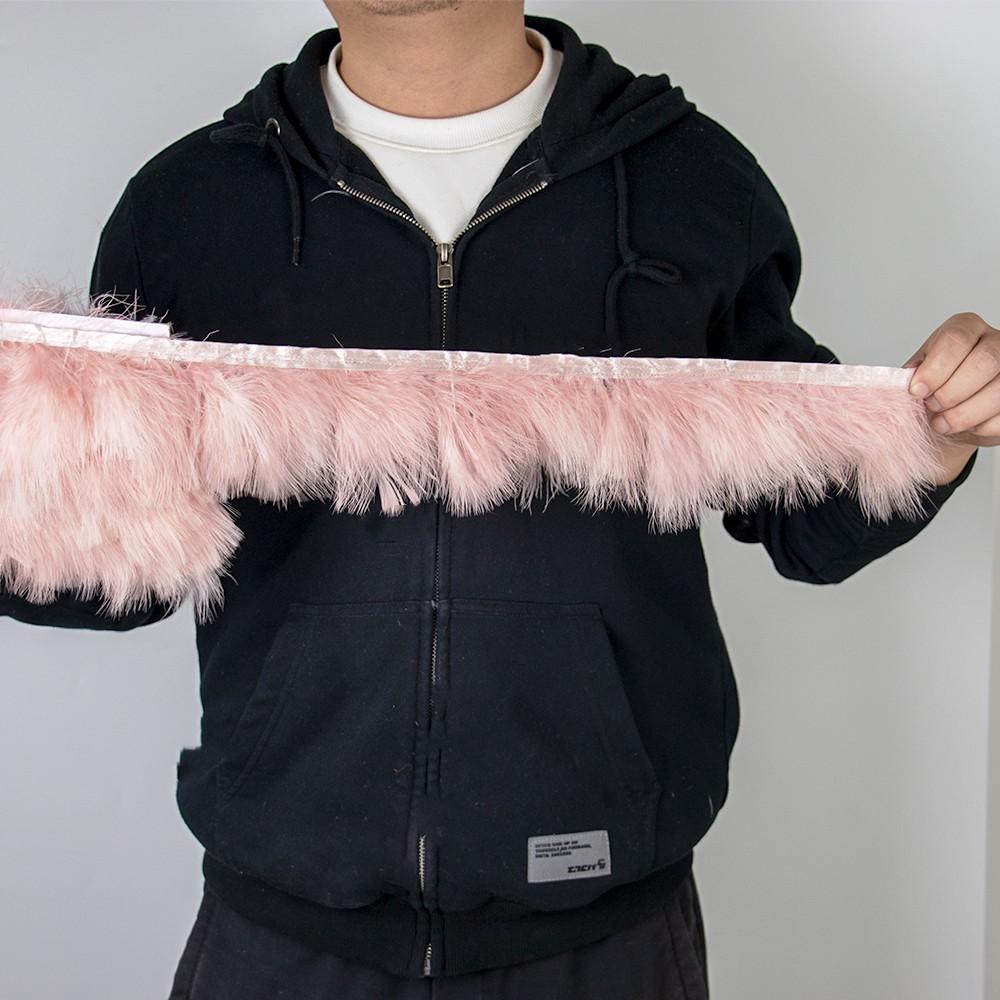 Feather1M 5M 10Meters Dyed Colorful Marabou Turkey Feathers Trim 8-10CM Soft Plumes Ribbon Fringe for Wedding Dress Sewing Decoration