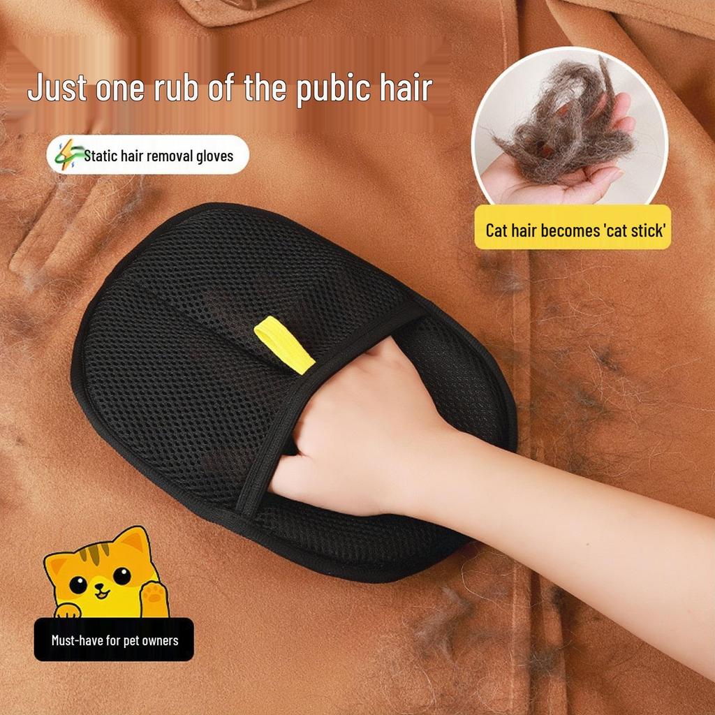 Double-Sided Pet Hair Removal Glove for Cats & Dogs - Essential Lint & Fur Cleaner