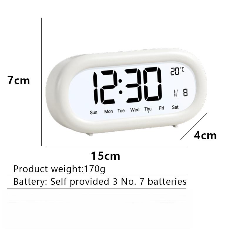 Minimalist LCD Digital Alarm Clock for Kids & Students, Smart Bedroom Desk Electronic Clock, Study Timer
