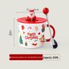 Personalized Christmas Ceramic Mug with Lid and Spoon - Creative Cartoon Design, Perfect for Halloween Gifts