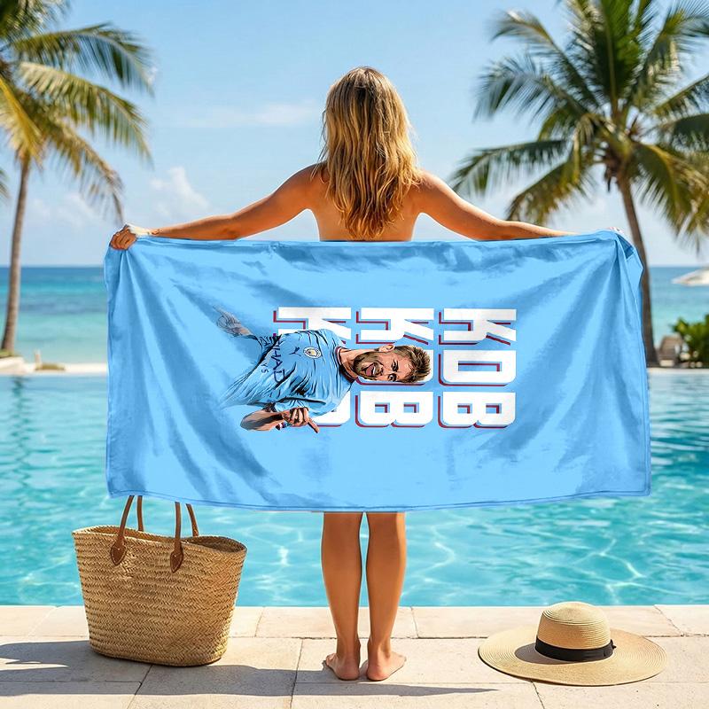 Kevin De Bruyne Beach Towel Soft Microfiber Summer Towel Quick Dry Absorbent Towel for Beach Swimming Pool Travel