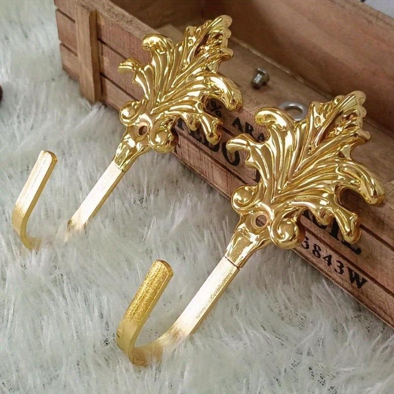 Vintage Metal Leaf Wall Hooks for Home Decor and Organization Ideal for Hanging Curtains Keys Towels Hats in Bathroom Door