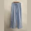 GMXIA Women's Fashion Casual Solid Color Print High Waist Pants & Capris
