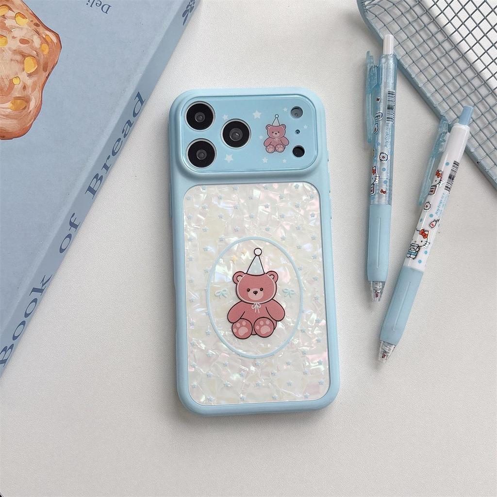 Bear Pattern Anti-Drop iPhone 15/17/16 Pro Max Case