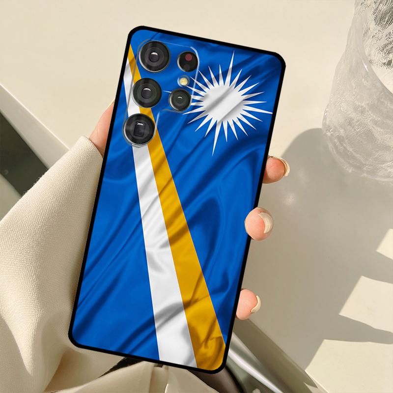 Marshall Islands Flag Case For Samsung Galaxy S25 S24 S23 S22 S21 S20 Ultra S9 S10 Plus S21 FE S25 FE Back Cover