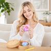 Stress Relief Toy Set Includes Two Soft Squeeze Dumpling Toys with Bamboo Steamer Container and Chopsticks for Sensory Play and Anxiety Reduction
