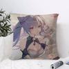 Genshin Impact Keqing Cushion Cover Eco Linen Pillow Case DoubleSided Print Breathable Durable Zipper Home Decor Gift
