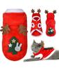 Christmas Pet Santa Costume Warm Flannel Hooded Jacket Winter Clothing For Small Dogs Cats Chihuahua Yorkshire Terrier Apparel