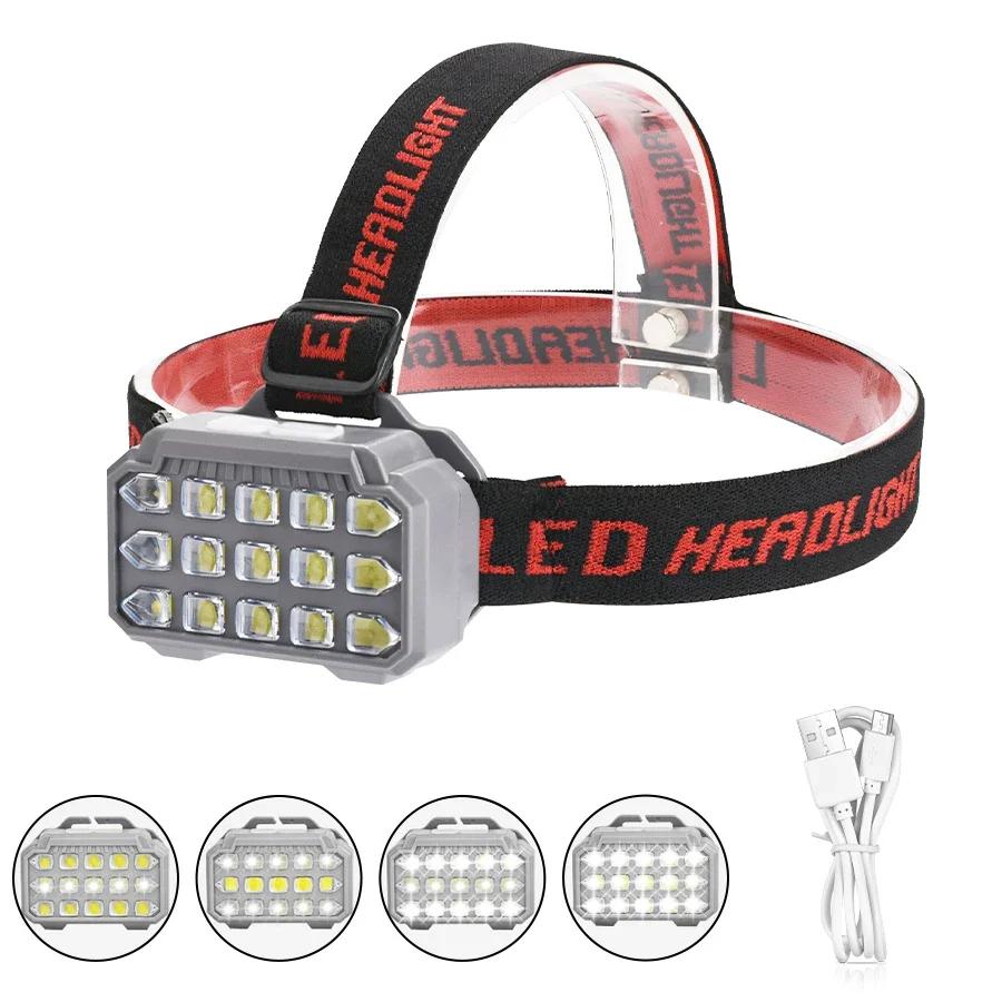 Yuqori quvvatli XHP40 5LED UV nuri bilan bosh chiroq, ikkilamchi yorug'lik manbai, o'rnatilgan akkumulyator, USB orqali zaryadlanadigan, favqulodda vaziyatlar uchun tekshirish bosh chirog'i