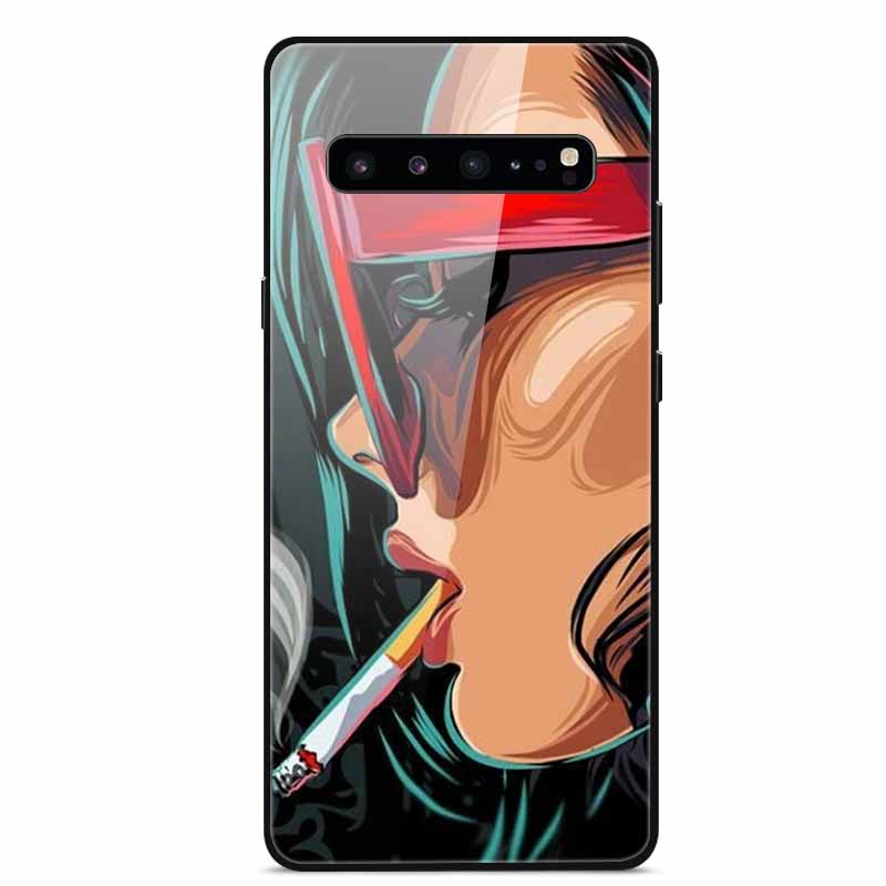For Samsung S10 5G Case S10e S9 S8 S7 Edge Luxury Tempered Glass Hard Back Cover For Samsung Galaxy S10 Plus Lite TPU Bumper
