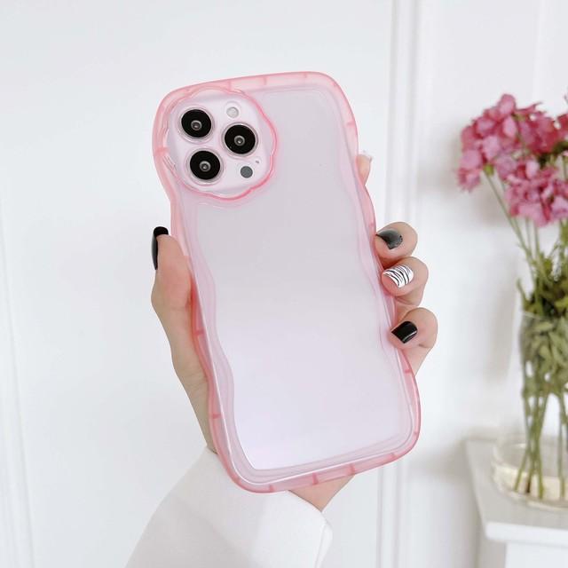 Противоударный матовый силиконовый мягкий чехол Ins Big Wavy Jane для Iphone 11 12 Mini 13 Promax 14 Pro Max 7 8 Plus