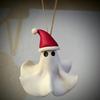 Christmas Hat Ghost Hanging Decoration Home Indoor Wall Window Xmas Tree Hanging Santa Claus Hat Cartoon Little Ghost Ornament Pendant
