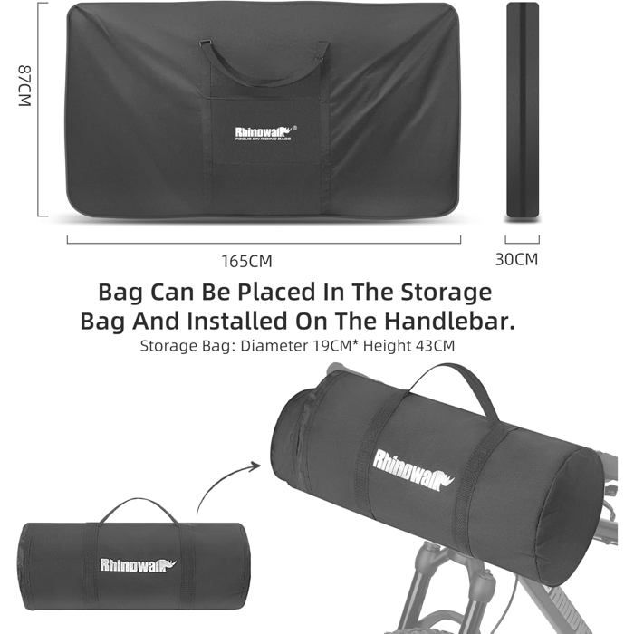 Sac de Transport Vélo - UNDERSCORE - 26-29 pouces - Housse Pliable - Noir - Multi-usage