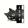 Metal Cat Door Sign Outdoor Home Decor