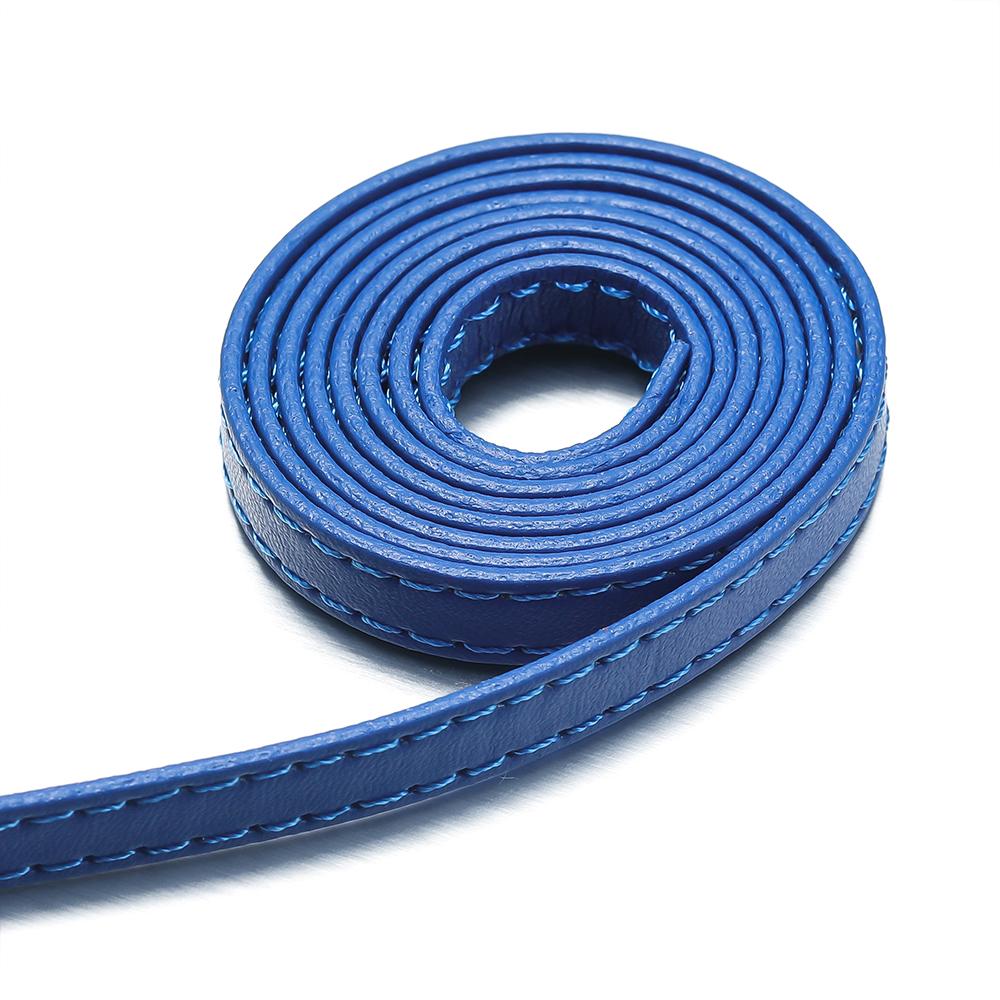 

1meter Colorful 8mm Flat PU Faux Leather Cord Waist Chain Bracelet Belt Bag Handle for DIY Jewelry Making Accessories сапфірове скло синього кольору кольору