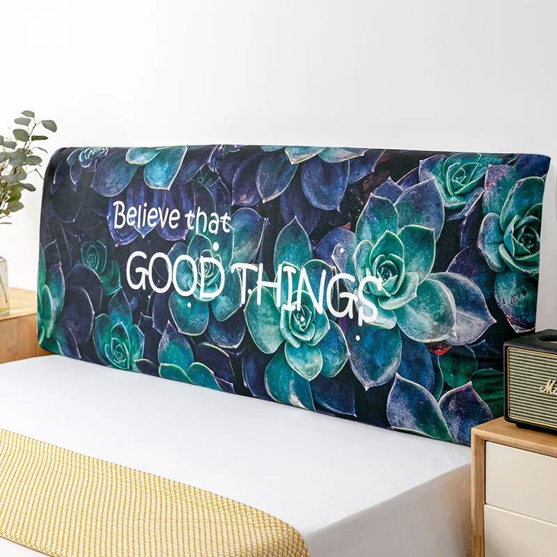 Nordic Cartoon Cat's Paw Bed Head Soft Dust Cover Full Enclosed Elastic Dust-proof Bed Head Cover/ Protective Cover