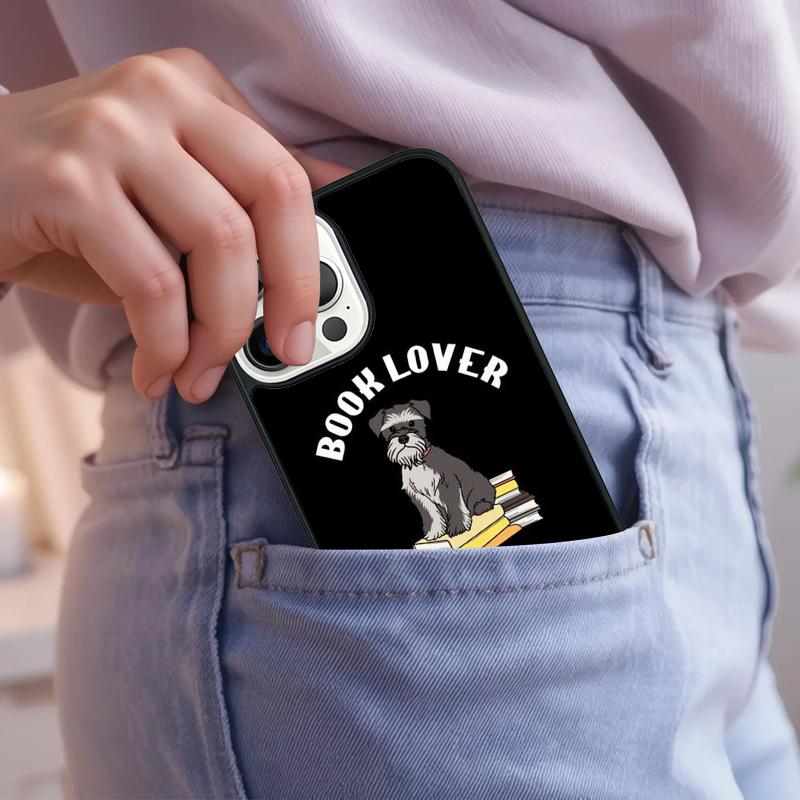 

Cartoon Schnauzer Dog Phone Case For iPhone 17 Air 15 16e 14 13 Pro Max Coque 12 11 Pro Max PLUS cover iPhone 16e
