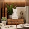 Estatua de Gato Guerrero Escultura de Gato Samurái Impresa en 3D Adorno Animal Caprichoso de Escritorio para Decoración de Mesa Estante de Sala de Estar Regalo para Amantes de los Gatos Coleccionistas
