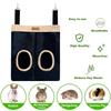 Hanging Rabbit Feed Bag Canvas Hay Feeding Troughs Food Storage Bag Hay Bag  for Pet Cage