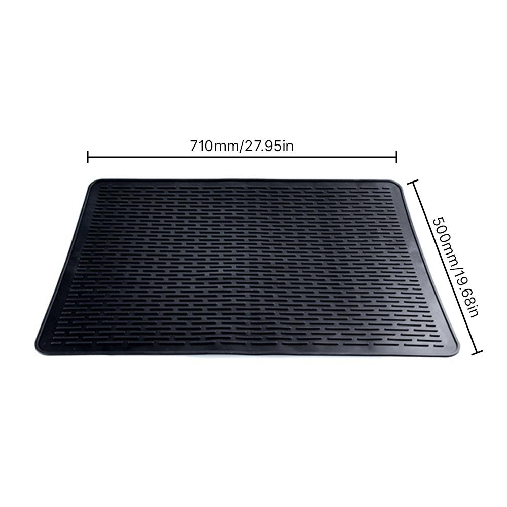 Silicone Dish Drying Mat Multifunctional Kitchen Coffee Bar Heat Resistant Silicone Pad with Anti slip Strips Soft