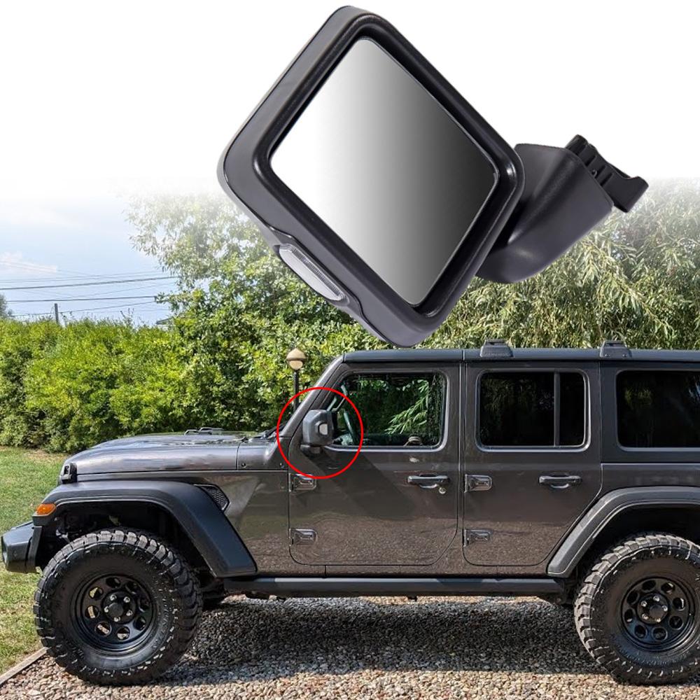 

Car Heated Side Rearview Mirror with Turn Signal Light Left/Right 68281890AE for Jeep Wrangler JL 2018 2019 2020 2026