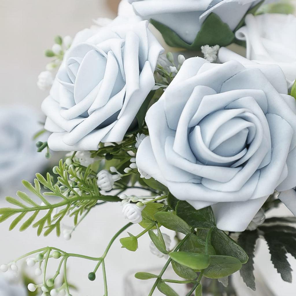 Foam Artificial Rose Heads Flowers Wedding Bride Bouquet Home Decors