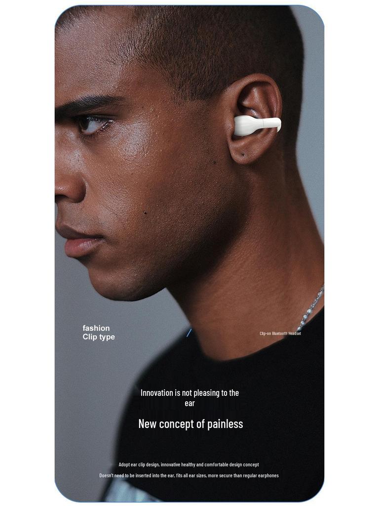 M10 Bluetooth Earbuds: New Clip-On, Dual or Single Ear, External Sound, Sports & Business Style.