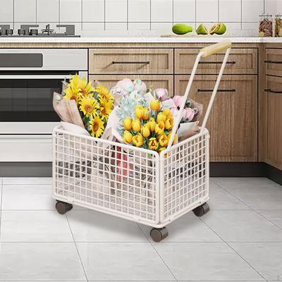 Enrollable Carry Storage Basket -Carry On Organization with Flower Wheels