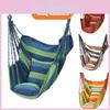 Stylish Garden Hanging Rope Chair Swing Hammock With Spacious Design And Two Plush Pillows For Yard And Picnic Settings