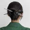 Punk Snake Hairpin Hair Sticks Rhinestones Irregular Texture Metal Vintage Headwear Hairstyle for Women Hair Accessories