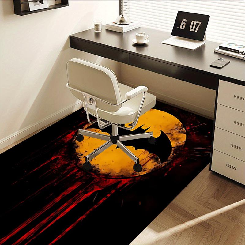 Batman,Grunge Office Carpet Chair Mats, Home Decor Dormitory Floor Protector With Anti-Skid Backing, Large Area Coverage, Christmas Decorati