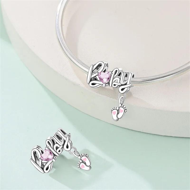 New Original Copper Swan Charms Bead Baby Shoe Flower Leaves Beads Fit 4Mm Bracelets Diy Jewelry Birthday Gift