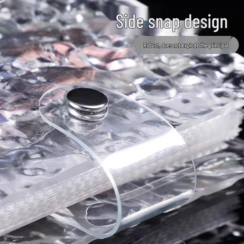 Crystal Ripple Acrylic Card Binder: Portable 3-Inch One-Pocket Polaroid Album