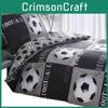 Ensemble de literie de football de dessin animé avec tissage satiné pour chambre d'enfant confort de sommeil