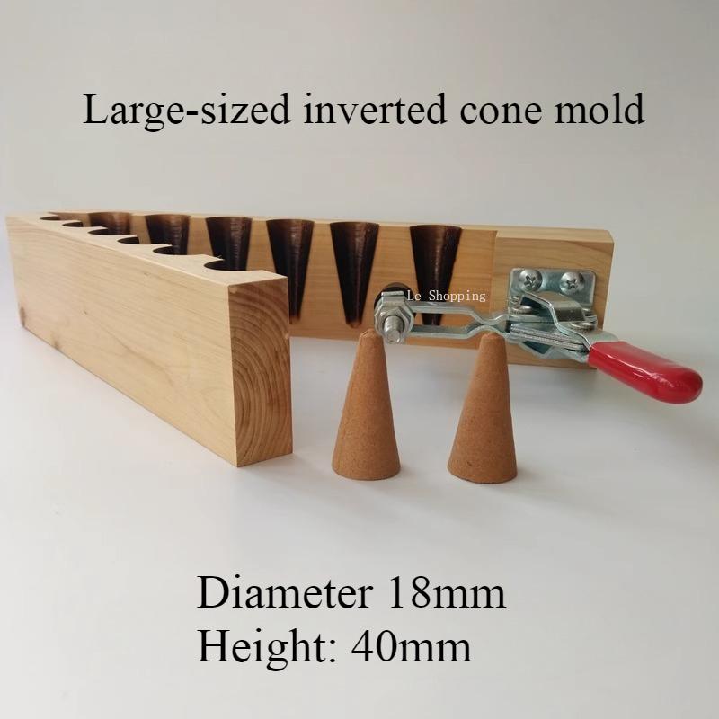 Conical Incense Molds Wood Material Handmade Pagoda Bullet Head Inverted Conical and Reverse Flow Incense Forming Mold Tools