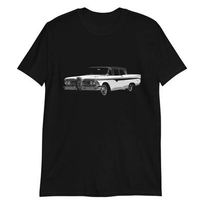 1959 Edsel Ranger Samochód Zabytkowy Koszulka Unisex z Krótkim Rękawem 100% Bawełna Męskie Koszulki Top