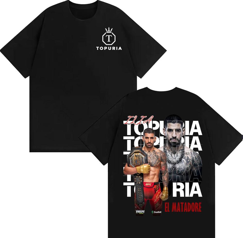 

Limited Ilia Topuria El Matador Retro Graphic Tshirts for Unisex Harajuku Cool Oversized T Shirt Unisex 100 Cotton Oversized Tshirt L