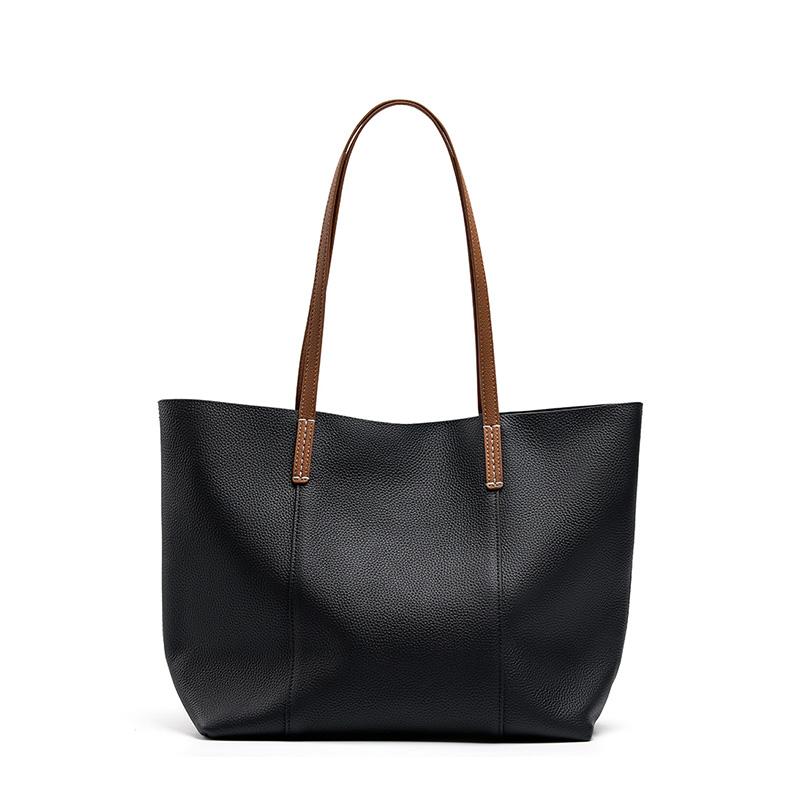 Cowhide Tote Bag Luxury Designer Genuine Leather Women's Bag Fashion Large Capacity Removable Women Shoulder Bags