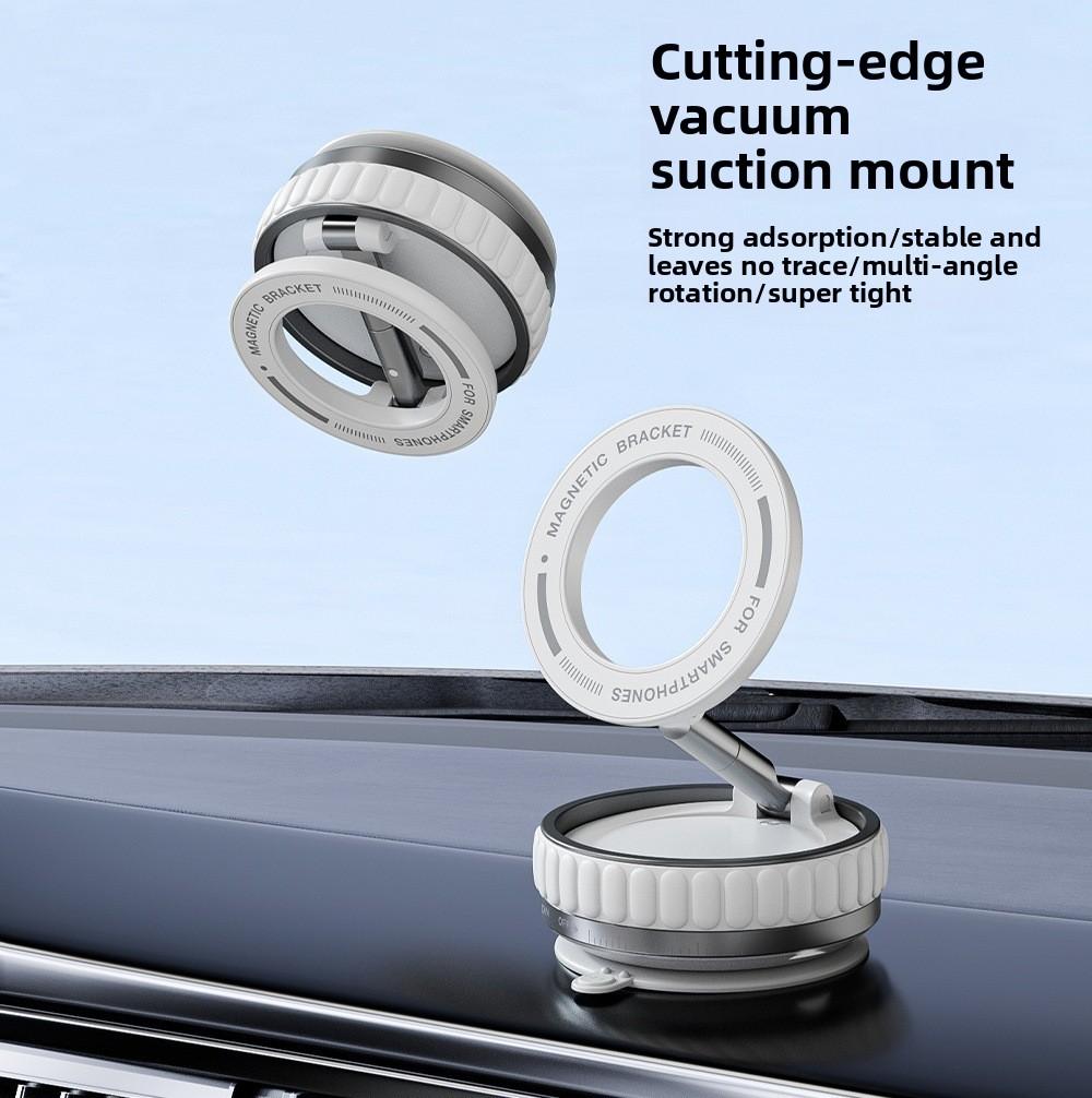 Car Rotating Adsorption Glass Vacuum Suction Cup Strong Magnetic Anti-shake Navigation Chasing Drama Lazy Folding Magnetic Mobile Phone Holder