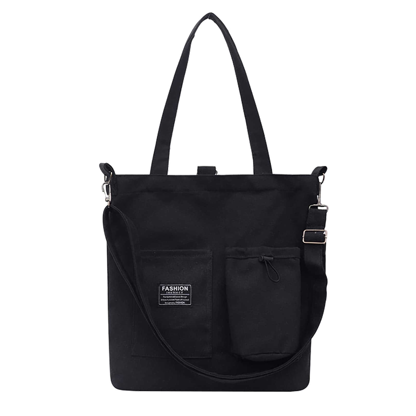 Канвасная сумка-тоут Enkrio, Сумка для покупок, Сумка через плечо, Сумка для переноски, Сумка, Карман, Складная, Размер A4, Много отделений, Канва, для мужчин и женщин,