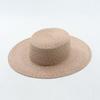 European and American classic fashion casual detailed straw grass big eaves flat top straw straw hat outdoor beach sun protection hat