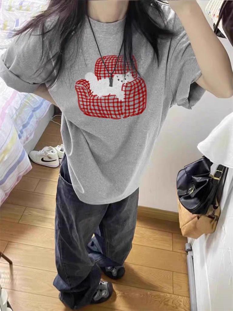 Women's Plus Size Loose Cotton Drop Shoulder T-Shirt - 2026 Summer Collection