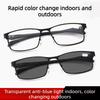 Trendy Full-frame Metal Myopia Glasses Unisex Sturdy Durable Anti-blue Light Business Eyeglasses -0.75 -1.0 -1.25 -4.0