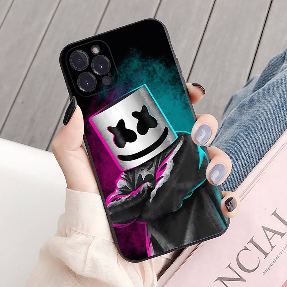 Marshmallow Dj Faces For IPhone 17 16 15 14 13 12 11 Pro Max 13 17Air Shockproof Soft Phone Cases Coque