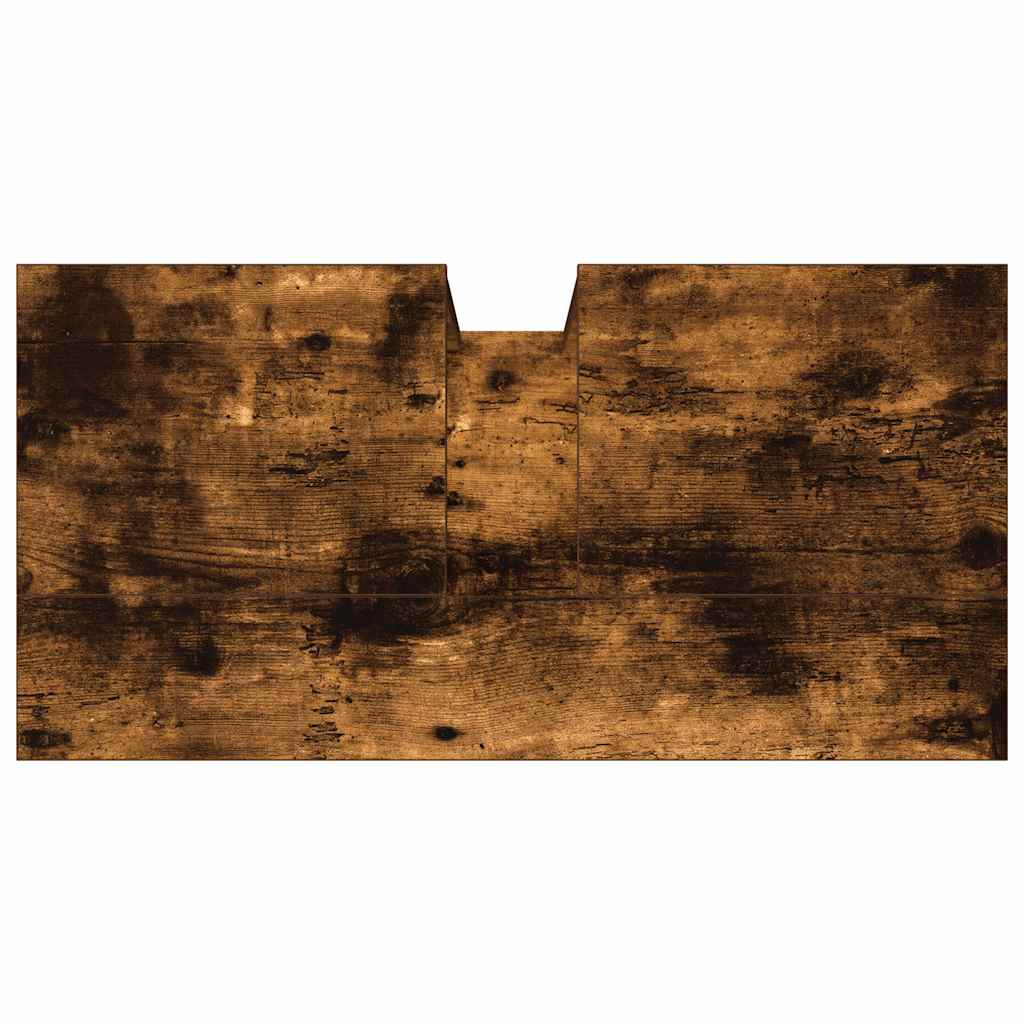 Washbasin Cabinet in Smoked Oak 60 x 30 x 60 cm Wood Based Material