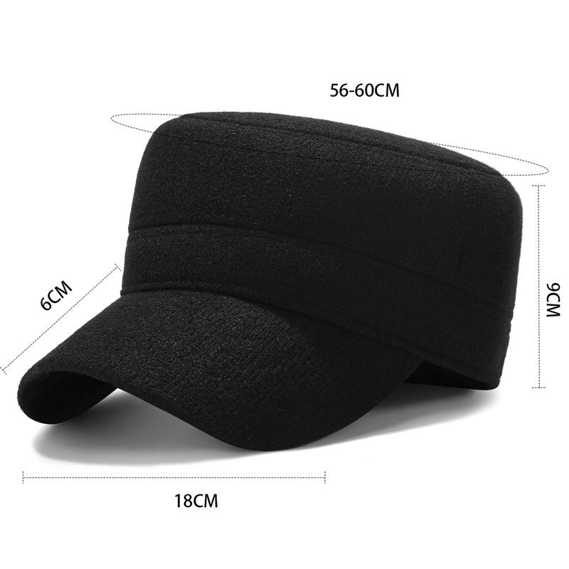 Middle-Aged and Elderly Winter Flat Cap Outdoor Cold Protection Ear Protection Old Head Cap Velvet Thick Father Cap