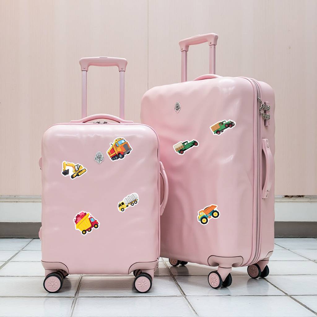 35pcs Cartoon Construction Vehicles Stickers Colorful Trucks  Stickers Graffiti Decals For  Laptop Luggage Scrapbook
