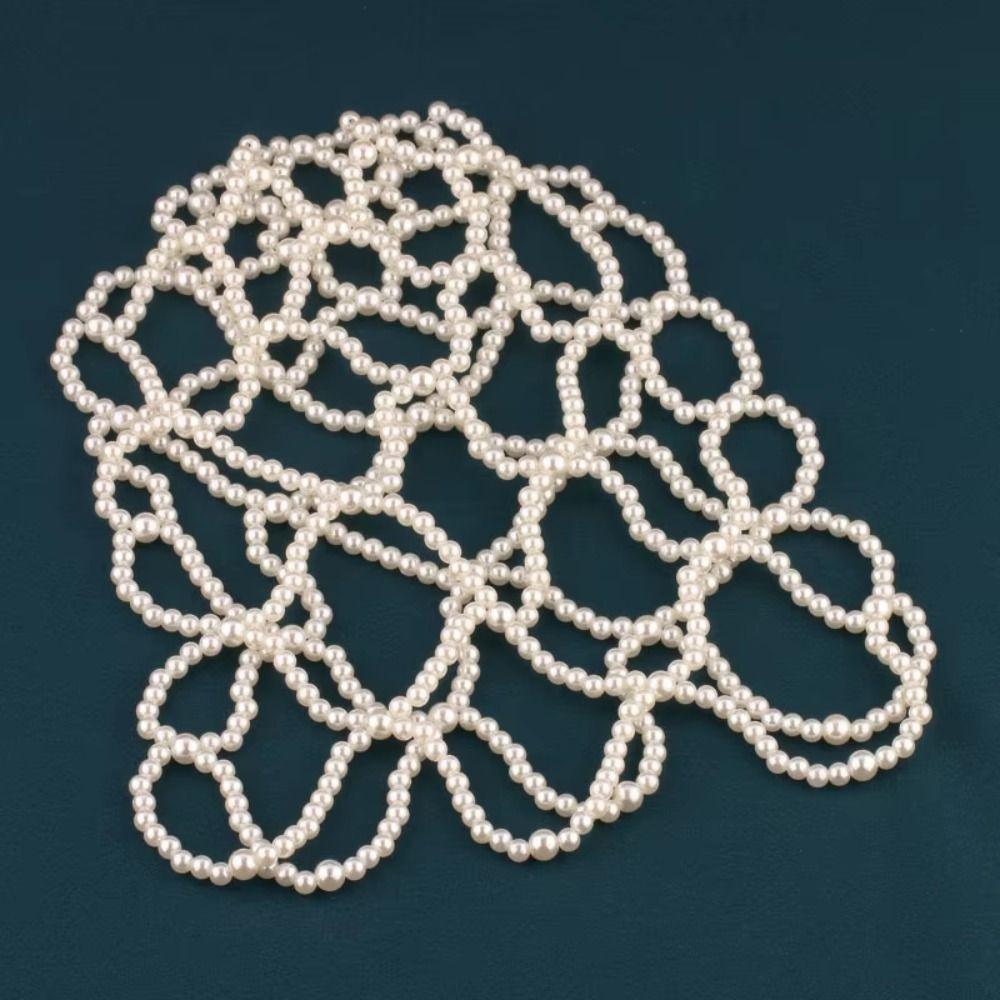 Handgefertigte Netz-Haaraccessoires Perlengeflecht Perlen-Kopfschmuck Hochzeitsaccessoires