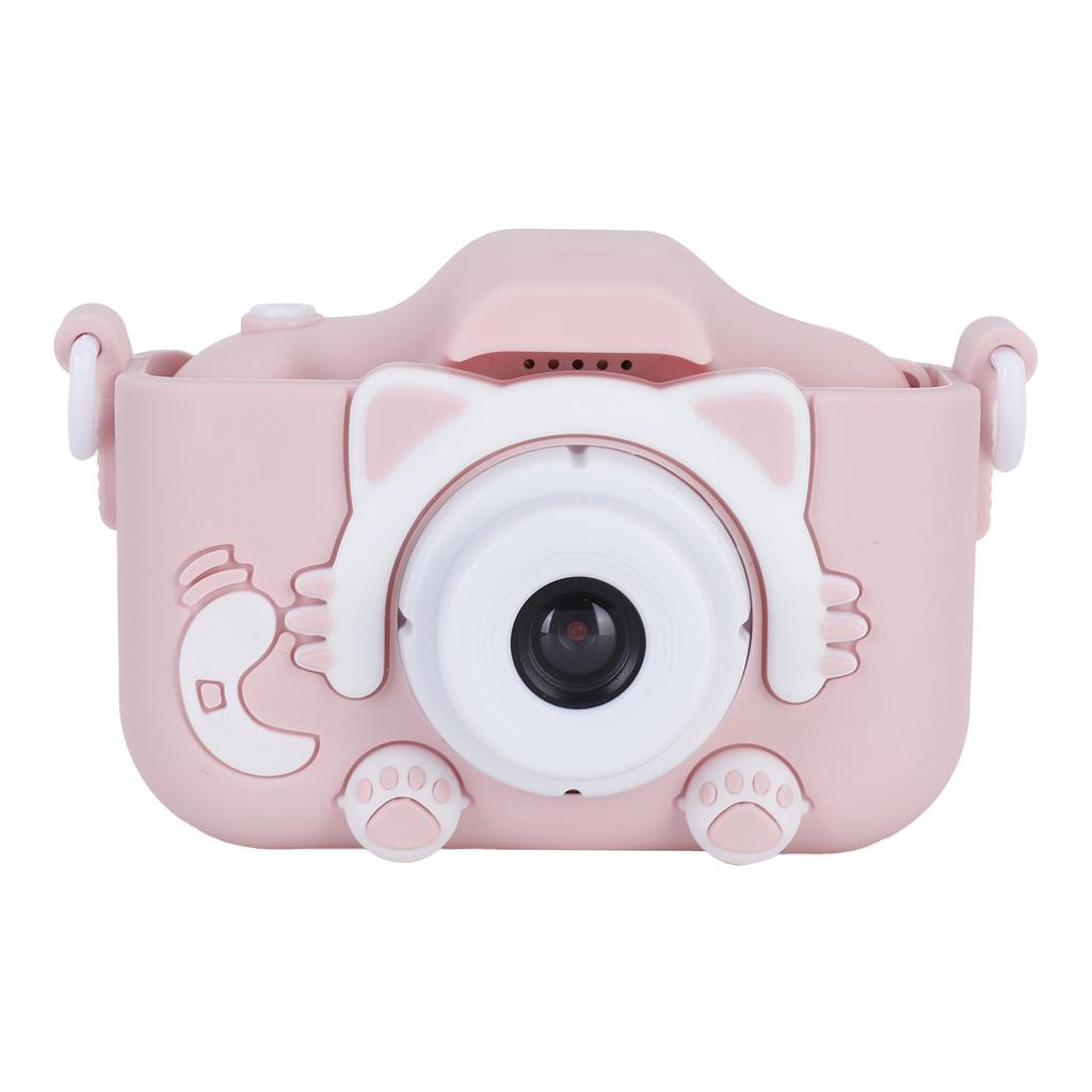 Children Camera 40MP Cartoon Cat Photograph Camera with Puzzle Games Birthday GiftsPink